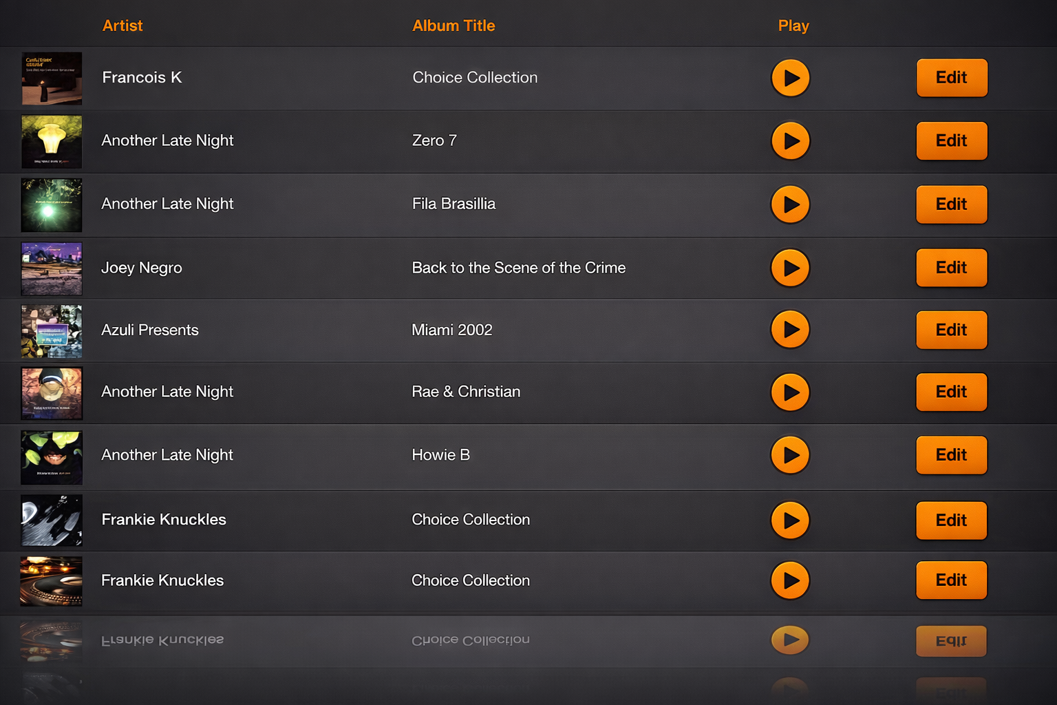 Azuli Records back-end catalogue system