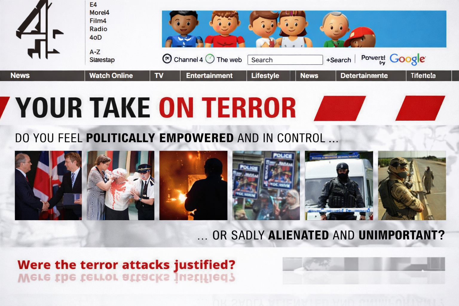 Channel 4 interactive survey system