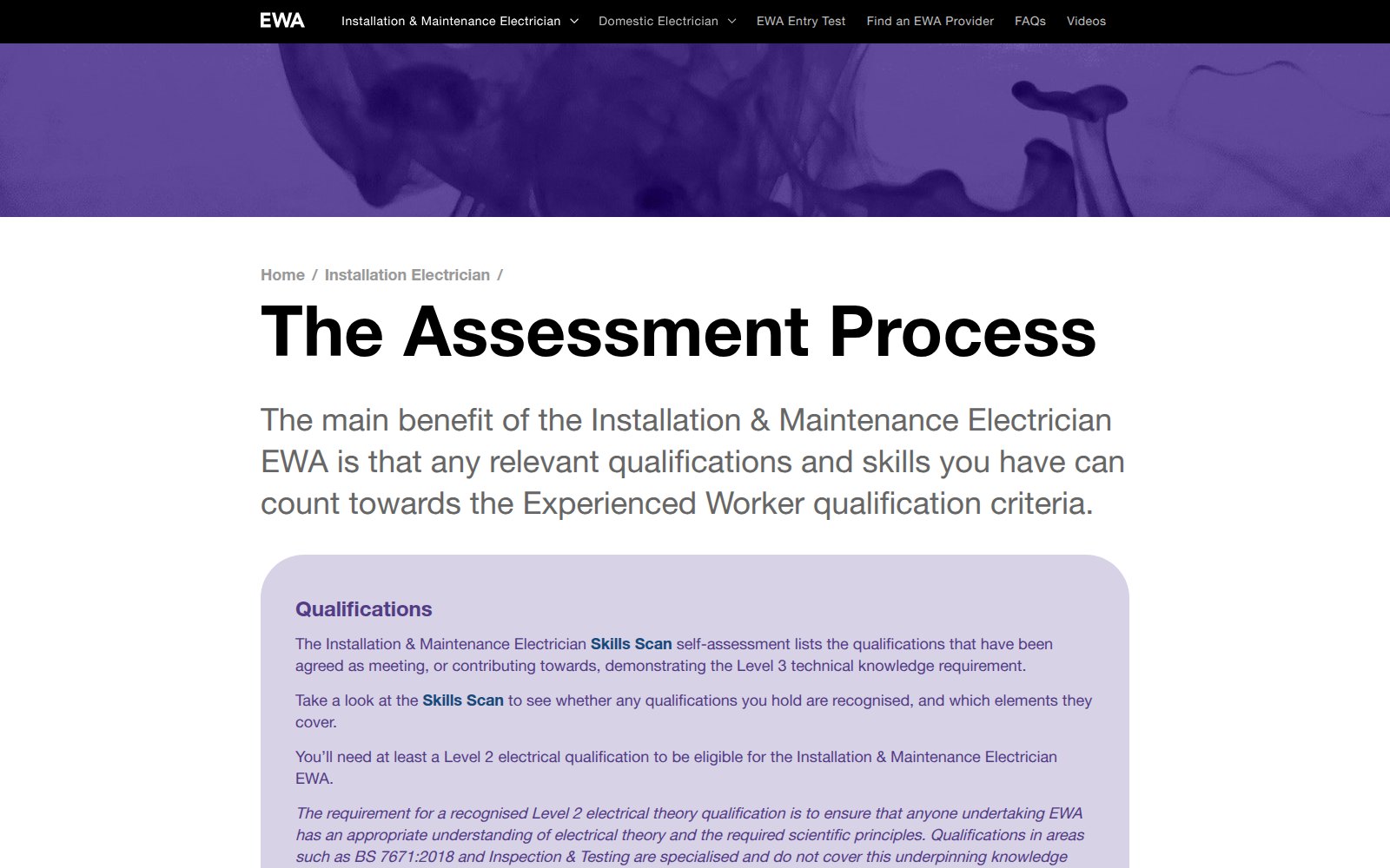 Le processus d’évaluation EWA expliqué sur le site