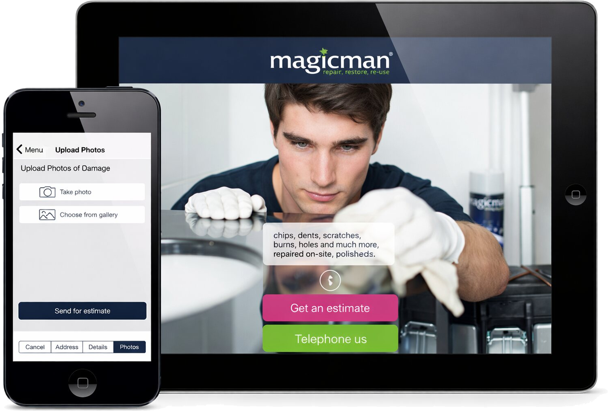 L’application mobile Magicman sur tablette et téléphone