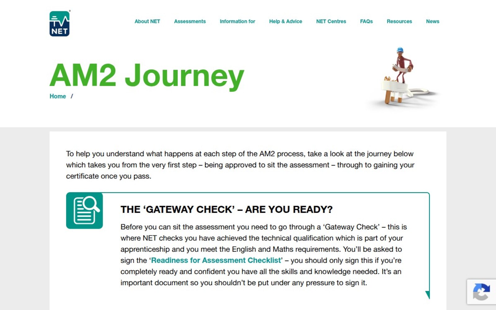 Le parcours AM2 expliqué sur le site NET Services