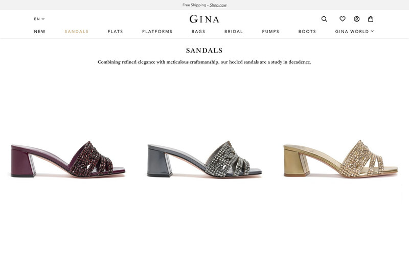 GINA luxury footwear intelligent product display