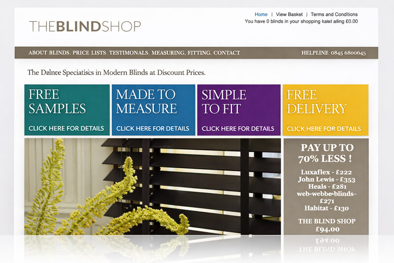 The Blind Shop instant quoting system