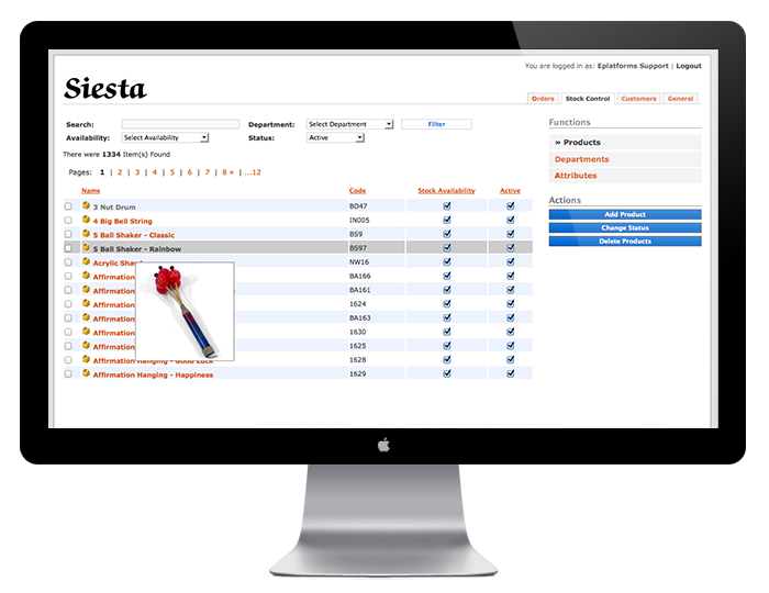 Siesta Crafts content management system