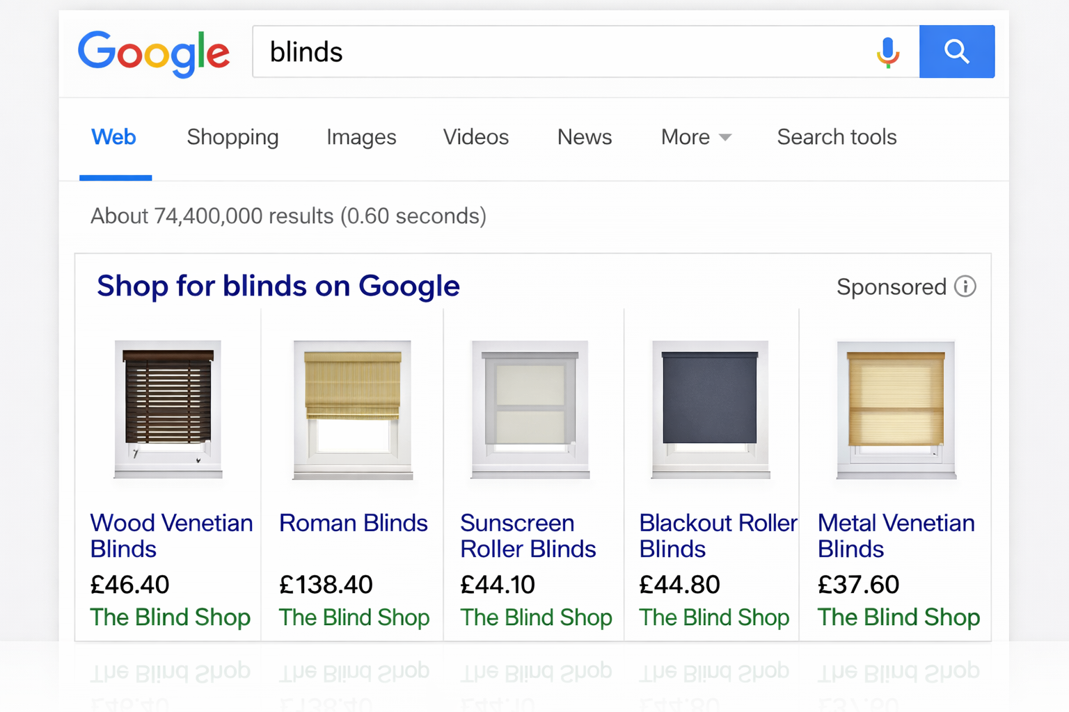 The Blind Shop Google Product Search integration
